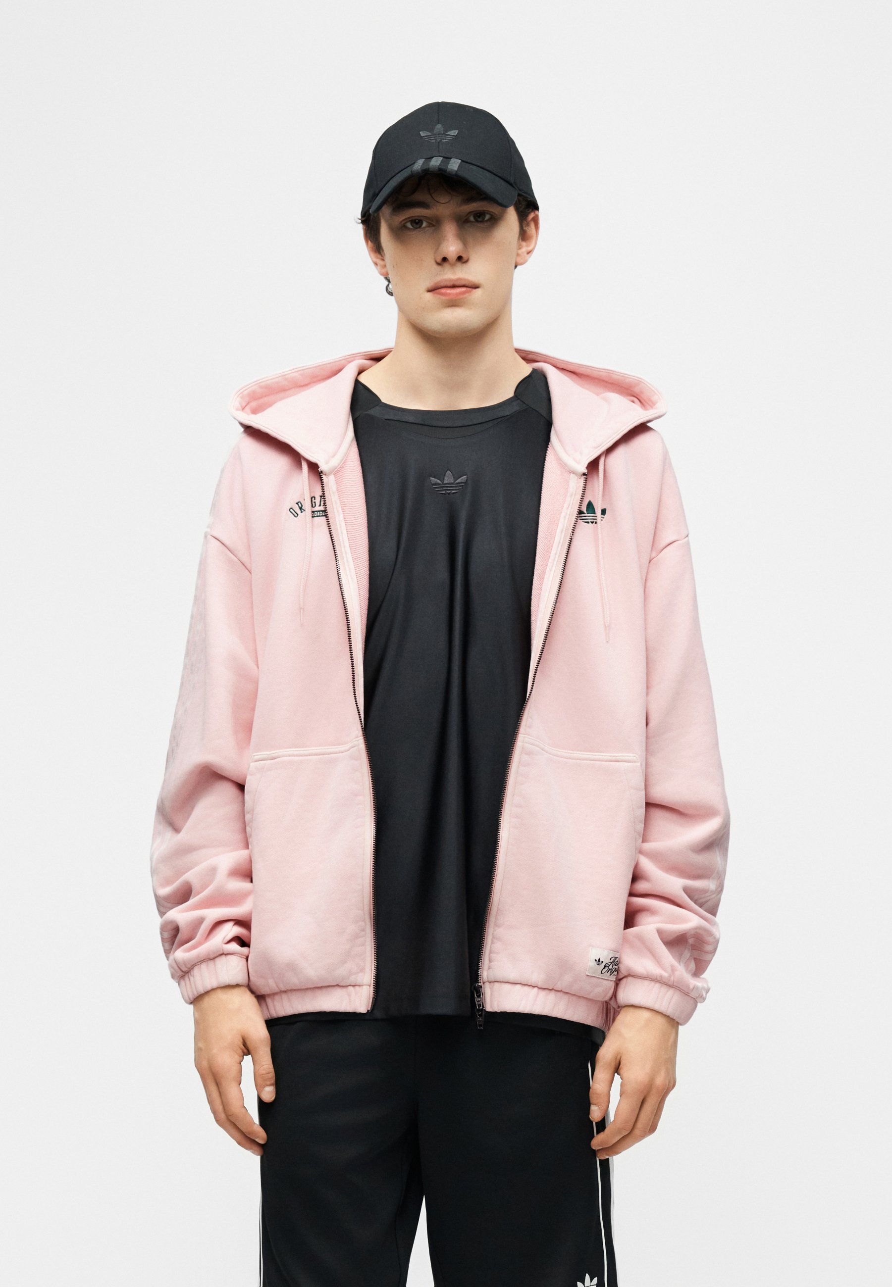 adidas Originals Zip-up sweatshirt - sandy pink/pink - Zalando.ie