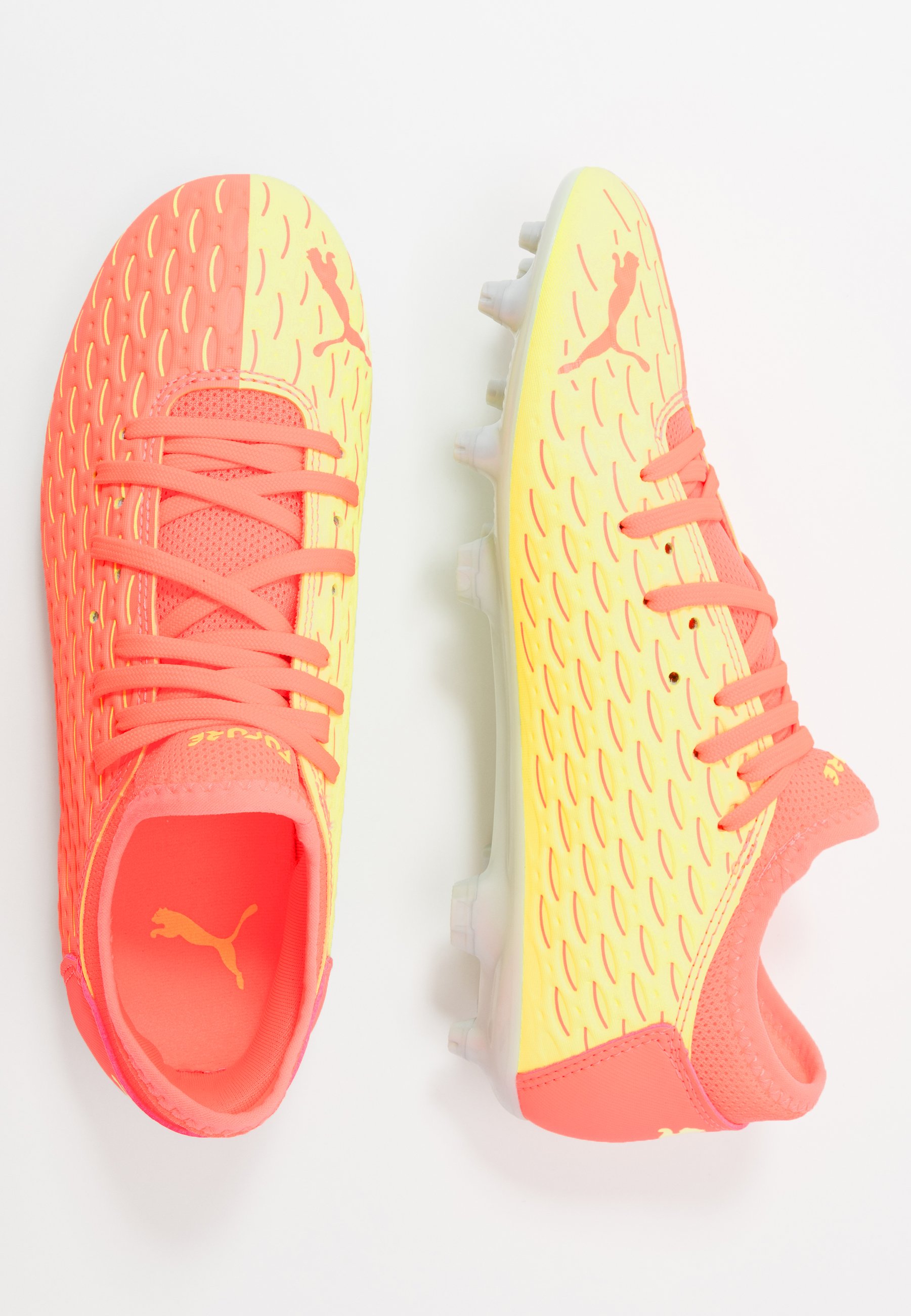 peach football boots