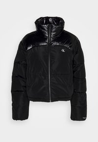 SHINY CROPPED PUFFER - Giacca invernale - black