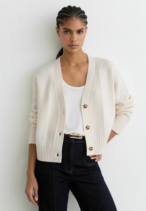 LOTTIE-CHEVRON-STITCH - Kardigán - ivory