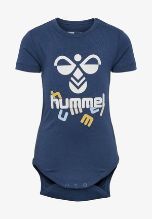 Hummel, T-shirt print - sargasso sea