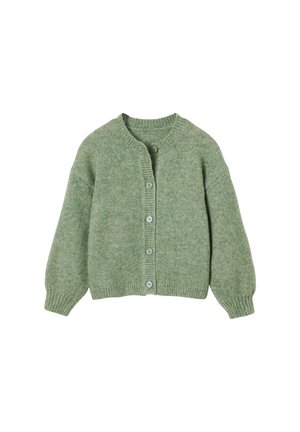 Vertbaudet, VERTBAUDET LONG-SLEEVED KNITTED CARDIGAN FOR GIRLS - Cardigan - sage green