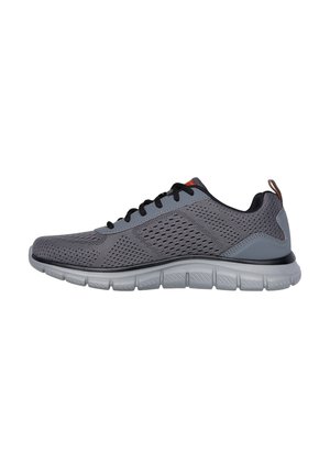 TRACK - Trainers - charcoal mesh synthetic orange trim
