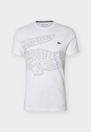 Lacoste Sport, ULTRA DRY CROCODILE PRINT SPORT T-SHIRT - T-shirts print - white/black