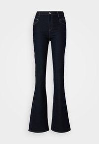 ONLSANDRA ZIP - Flared Jeans - dark blue denim