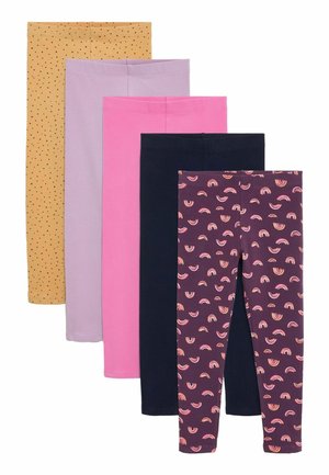 5 PACK - Legíny - kalhoty  - purple pink rainbow