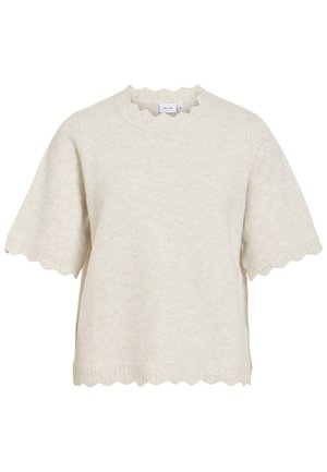 VILA, VINIKOLINA O-NECK 2/4 KNIT TOP - NOOS - T-shirt basique - off-white