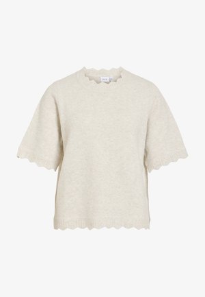 VILA, VINIKOLINA O-NECK 2/4 KNIT TOP - NOOS - T-shirt basique - off-white