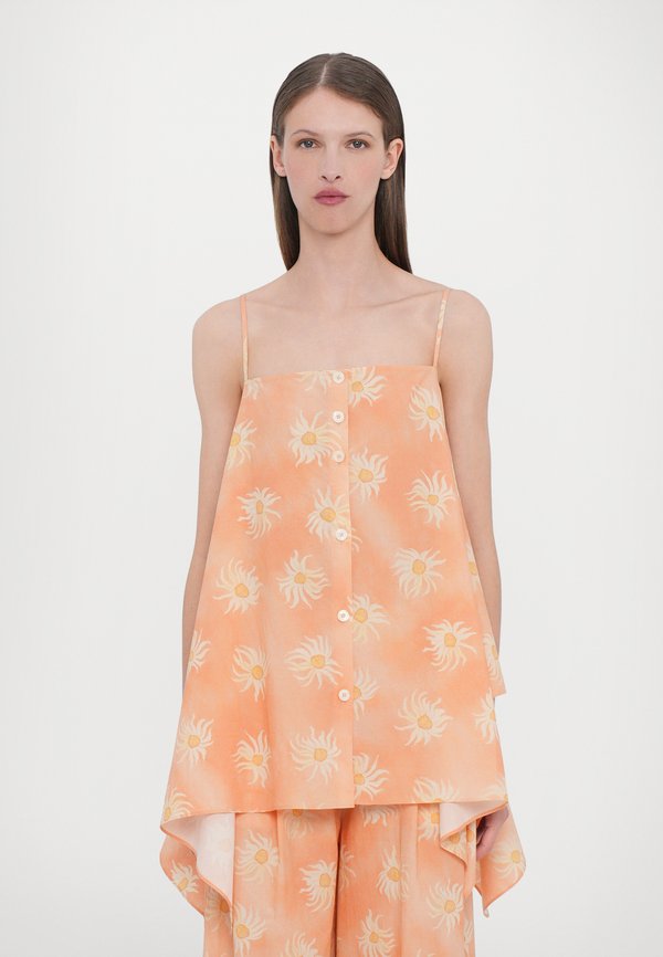 SHEET PRINT - Button-down blouse - tuss peach