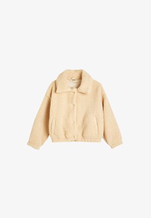 Koton CROP - Fleecejas - beige