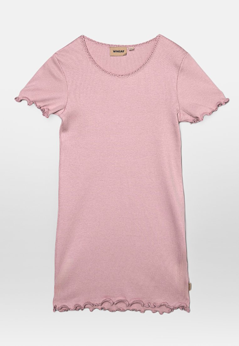 Wheat T-shirt basic mauve Wheat T-shirt basic mauve