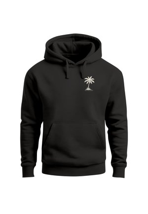 Neverless, HOODIE HERREN PRINT - PALMEN FRENCH RIVIERA - AUFDRUCK - Hoodie - slim fit schwarz