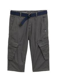 MAX OVERKNEE MIT GÜRTEL - Shorts - grey mesh print