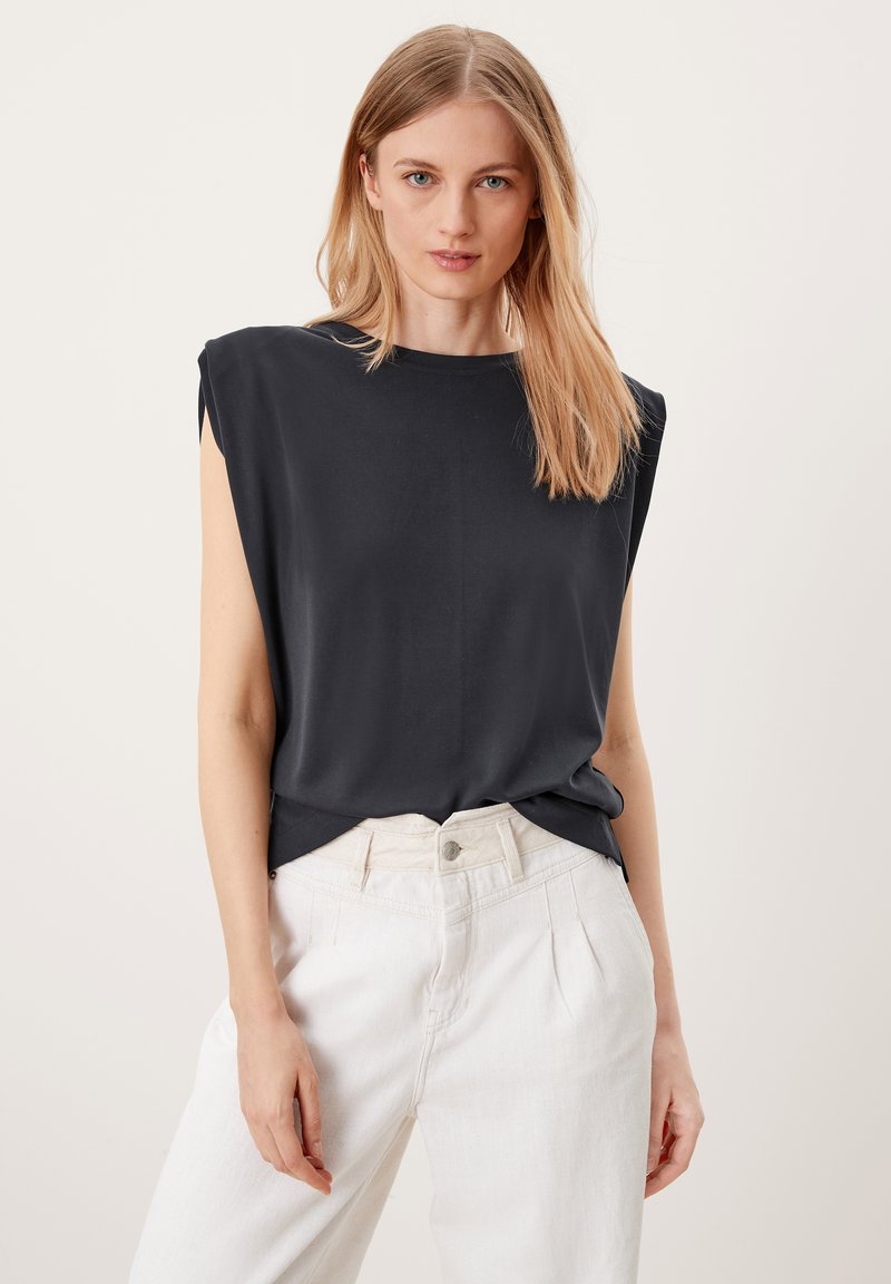 s.Oliver À ÉPAULETTES - T-shirt basic - summer black