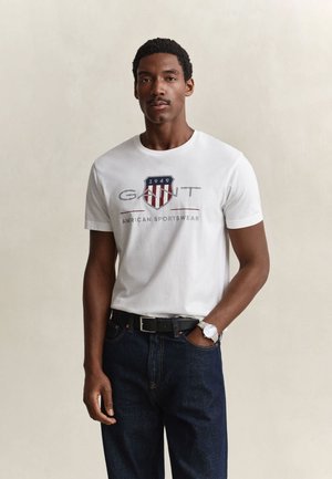 GANT, REGULAR FIT ARCHIVE - T-shirt imprimé - white