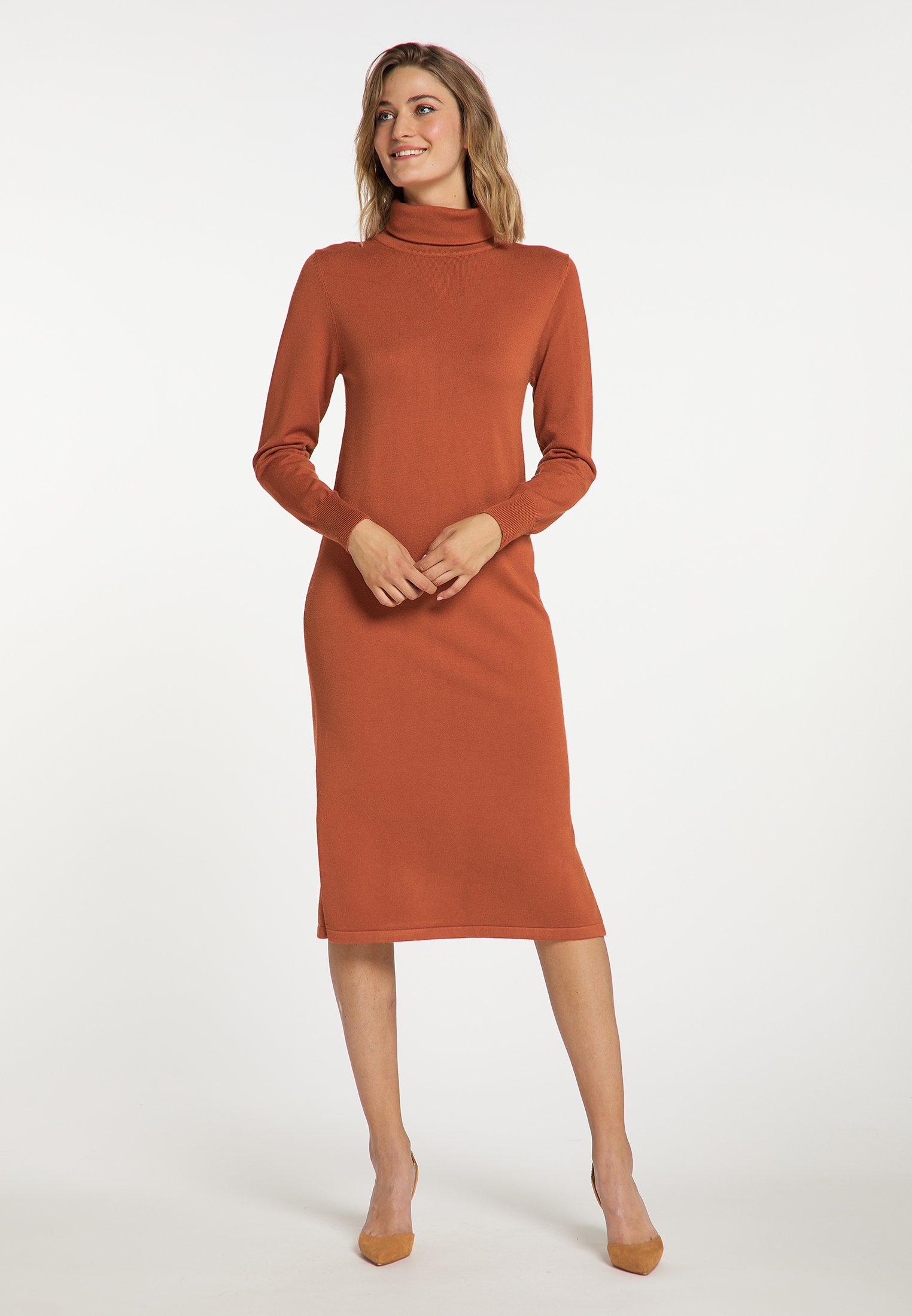 usha USHA LYNNEA - Strickkleid - rostrot/rot - Zalando.de