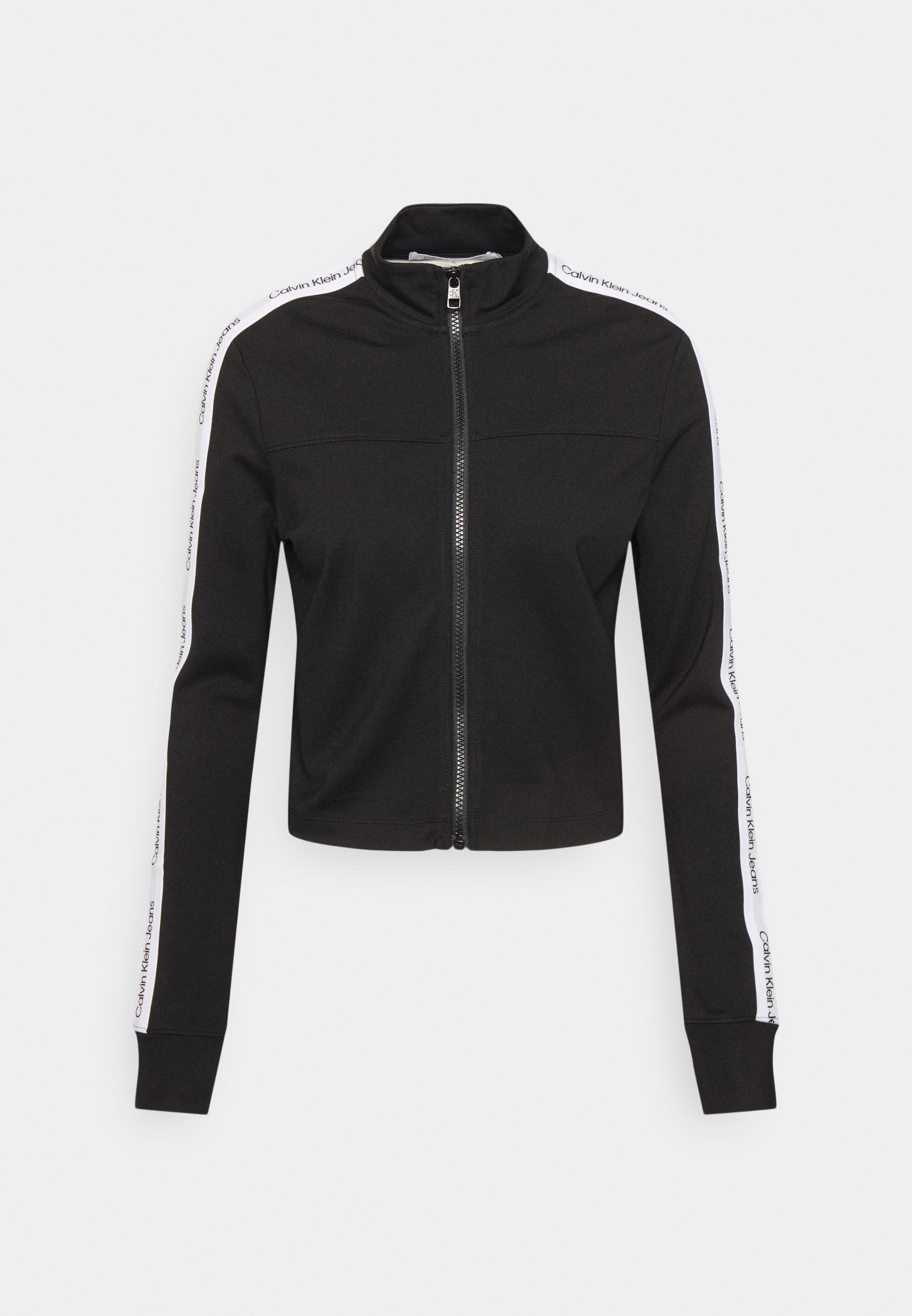Calvin Klein Jeans CONTRAST TAPE MILANO ZIPTHROUGH - Felpa con zip - ck  black/nero - Zalando.it