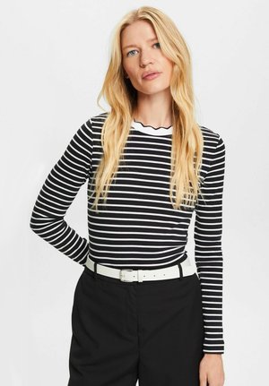 Camiseta De Manga Larga Para Mujer PIECES - Algodón Con Elastano, Corte Entallado, Cómoda Para El Día A Día