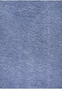 Blue textile with a textured surface, featuring soft, raised loops and an even finish. Fabric appears plush and slightly fuzzy.