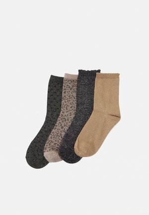 Pieces PCSEBBY GLITTER MIX SOCKS 4 PACK  - Socken - black