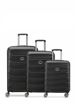 METEOR ROLLEN  3-TEILIG MIT DEHNFALTE - Luggage set - black