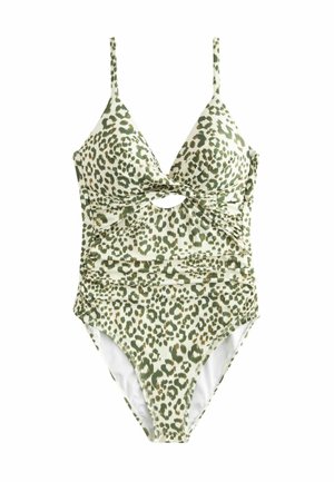 TUMMY SHAPING CONTROL  - Badedragt - cream khaki green leopard