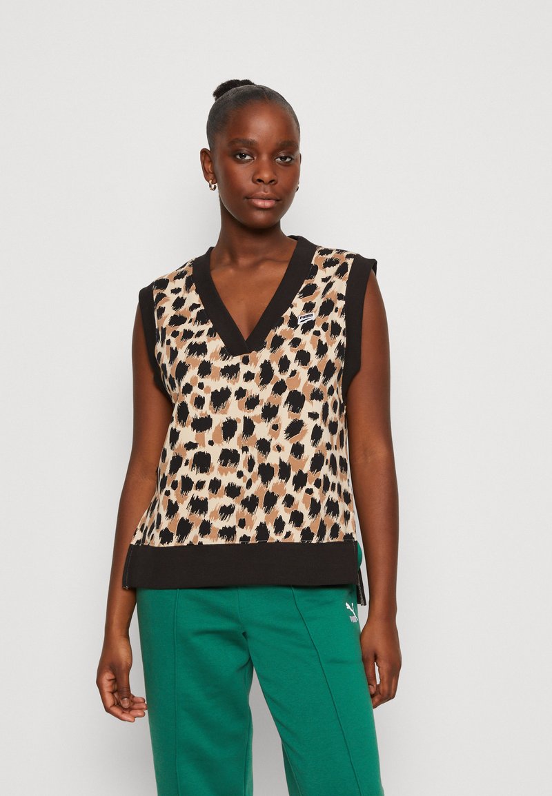 Puma DOWNTOWN VEST - Top - granola/schwarz - Zalando.de