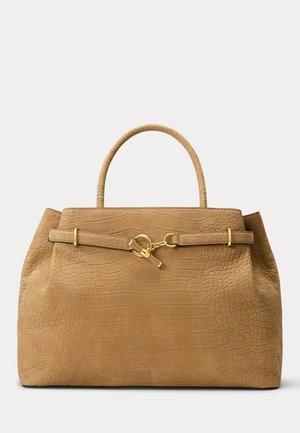 Lauren Ralph Lauren, EMBOSSED NUBUCK LARGE BLAIKE SATCHEL - Τσάντα χειρός - camel