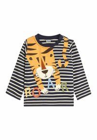 JoJo Maman Bébé TIGER INTERACTIVE APPLIQUÉ REGULAR FIT - Ilgarankovis viršutinės dalies drabužis - navy