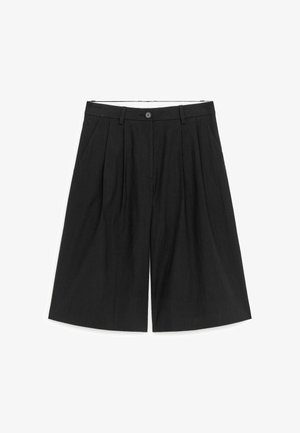 ARKET, ARKET TAILORED WIDE-LEG SHORTS - Short - black