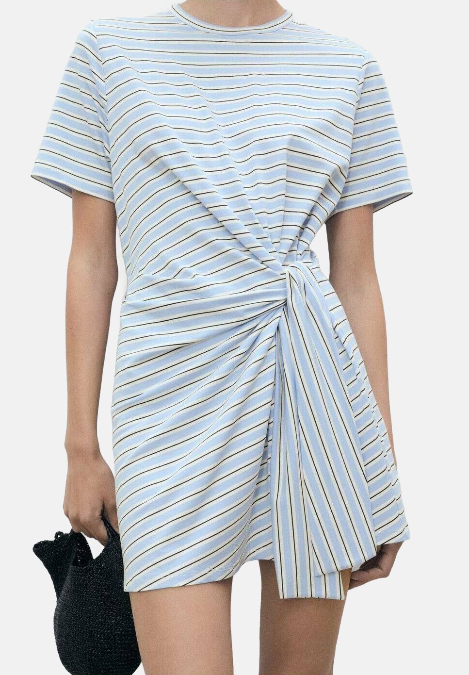 Robe Dos Coureur Mango - Taille M, Bleu, Texture - Occasion En Très Bon état (mini Longueur)