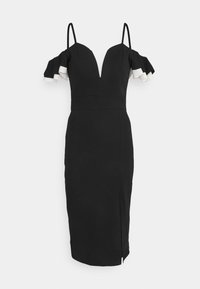 WAL G TALL SIMAH FRILL MIDI DRESS - Φόρεμα ημέρας - black/white