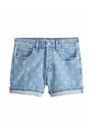 Next, REGULAR FIT - TIMELESS SHORTS  . - Farmer rövidnadrágok - mid blue laser print