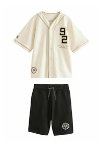 Next VARSITY SET  - REGULAR FIT - Printtipaita - cream black
