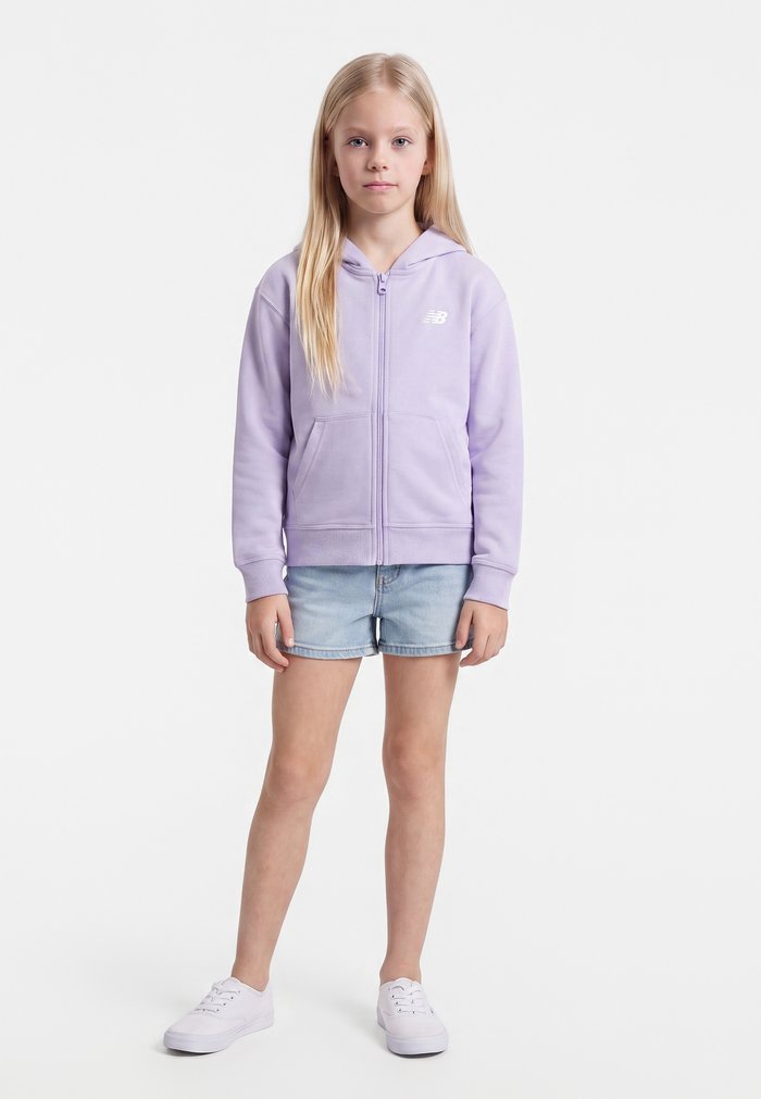 New Balance SMALL LOGO FULL ZIP HOODIE - Zip-up sweatshirt - smoked violet