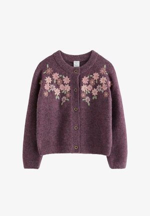 Lindex, LINDEX KNITTED CARDIGAN WITH EMBROIDERY LINDEX - Cardigan - light dusty lilac