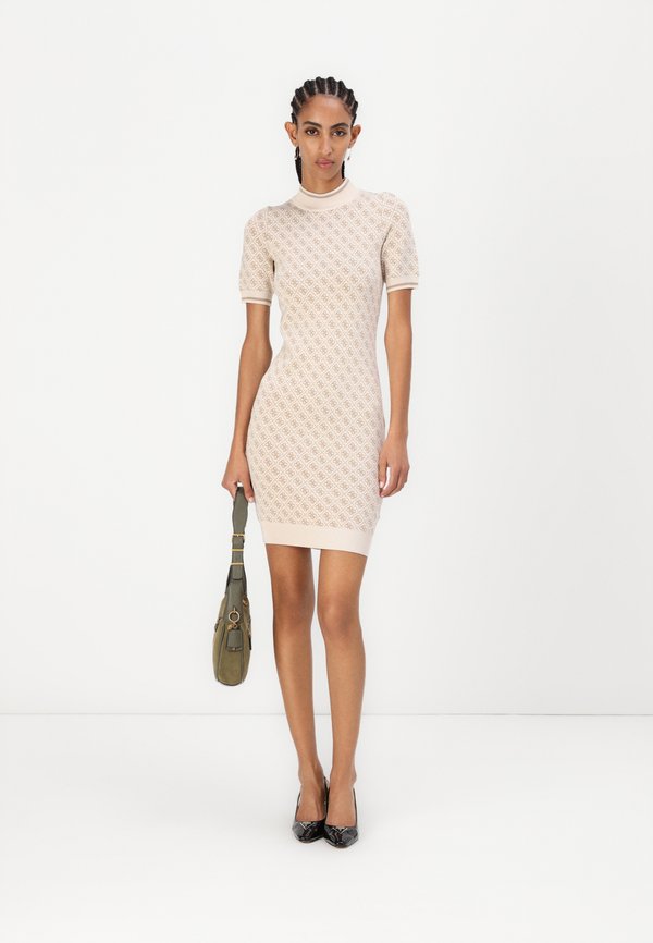 LISE LOGO - Jumper dress - pearl oyster desert3