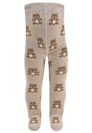 BABY TIGHT TEDDYBEAR UNISEX - Sukkahousut - dunkel beige meliert