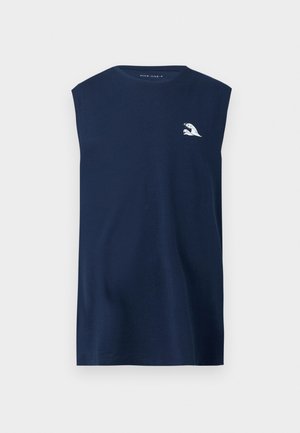 Pier One, LOOSE TANK TOP WITH PRINT - Débardeur - dark blue