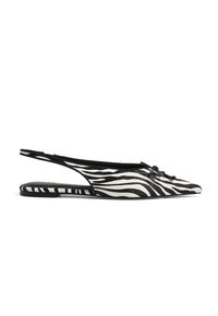 Ballerinaskor med slingback - zebra