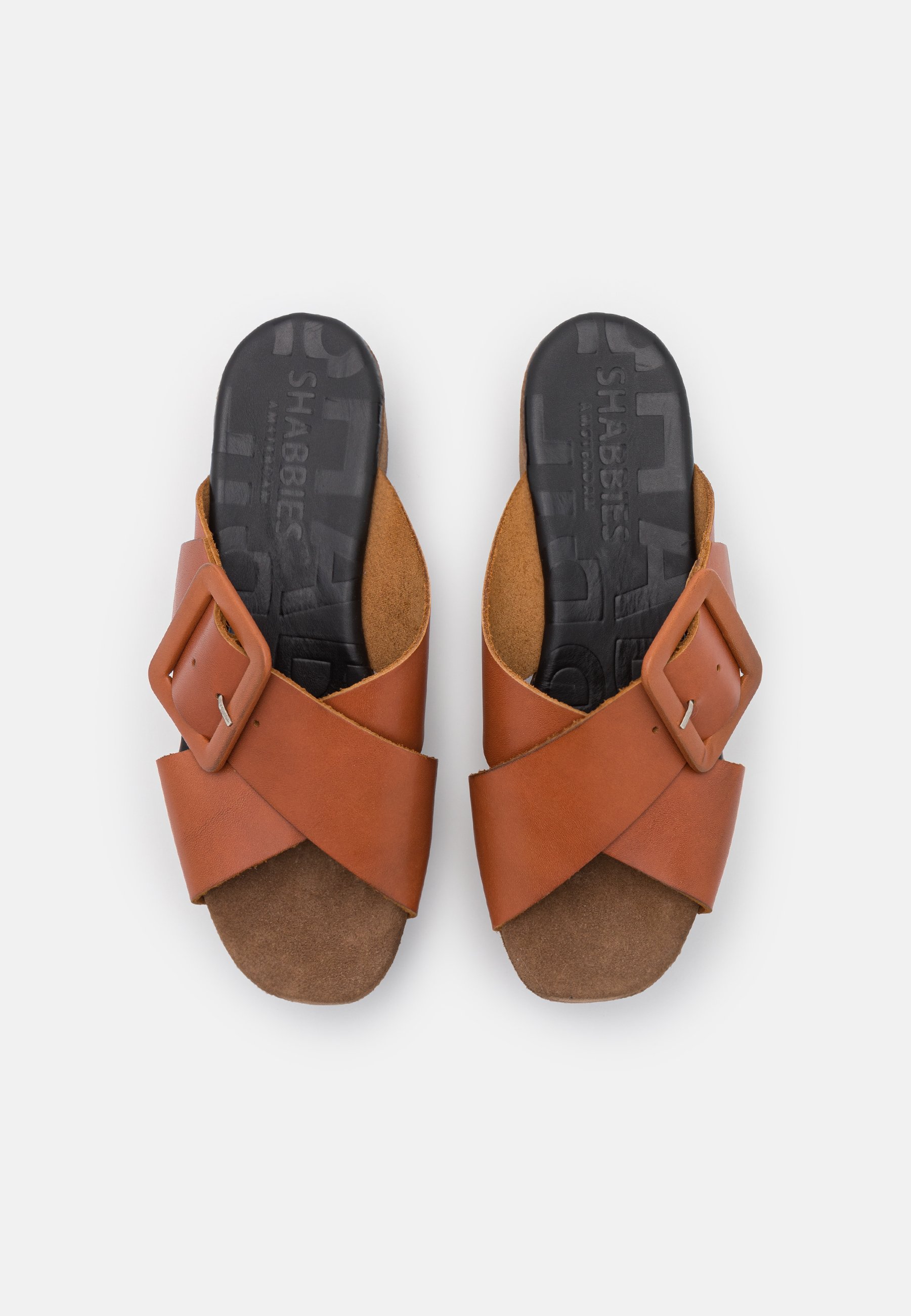 Shabbies Amsterdam Muiltjes met hak - cognac - Zalando.be