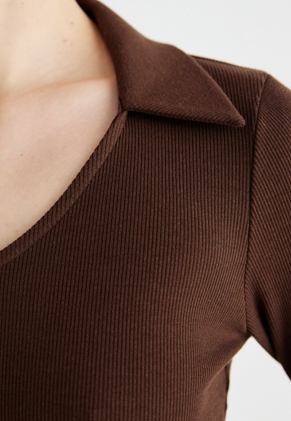 PCNIKITA VNECK  - Long sleeved top - chicory coffee2