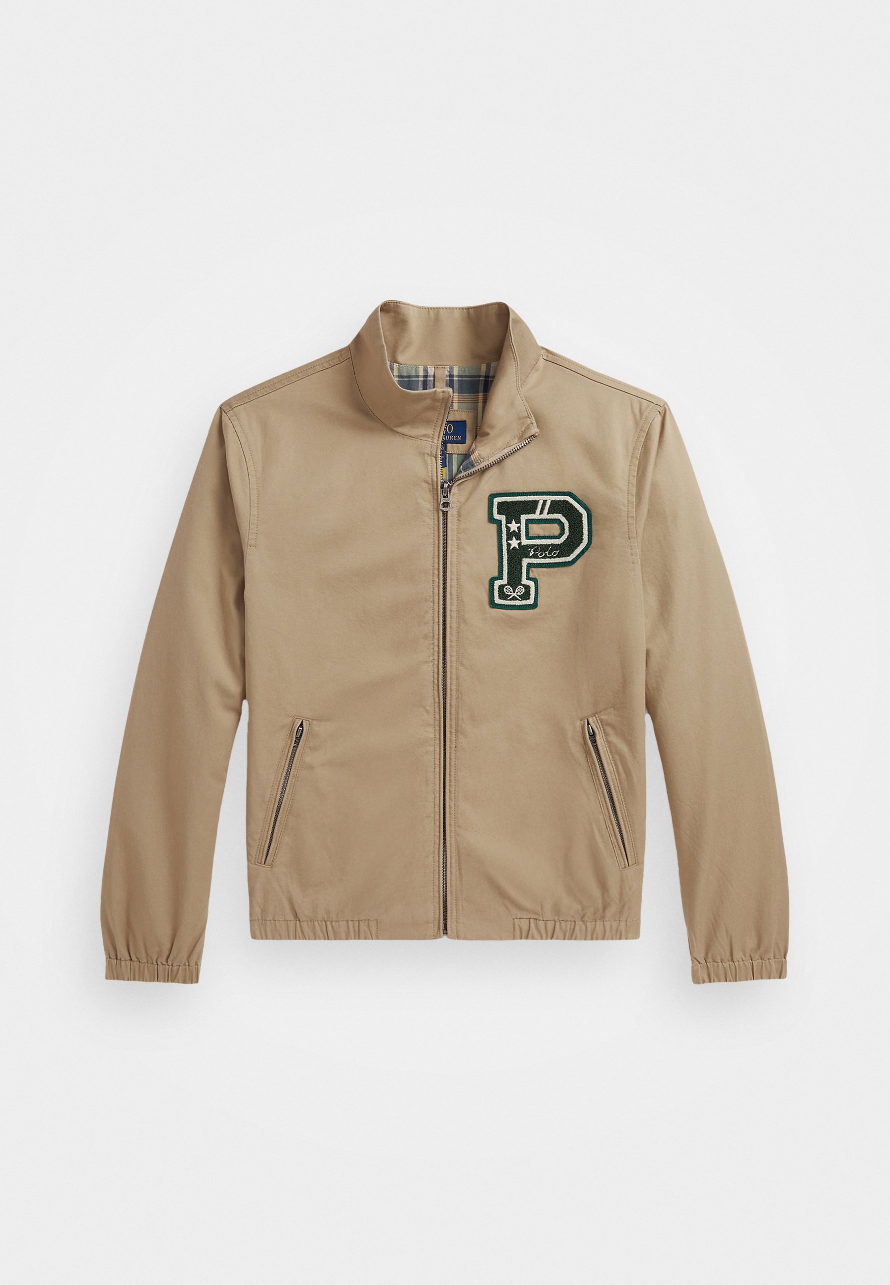 Polo Ralph Lauren カーキ ジップアップジャケット Polo Ralph Lauren TENNIS PATCH COTTON TWILL JACKET - Light