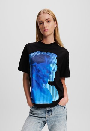 Karl Lagerfeld Jeans PRINT - Print T-shirt - black
