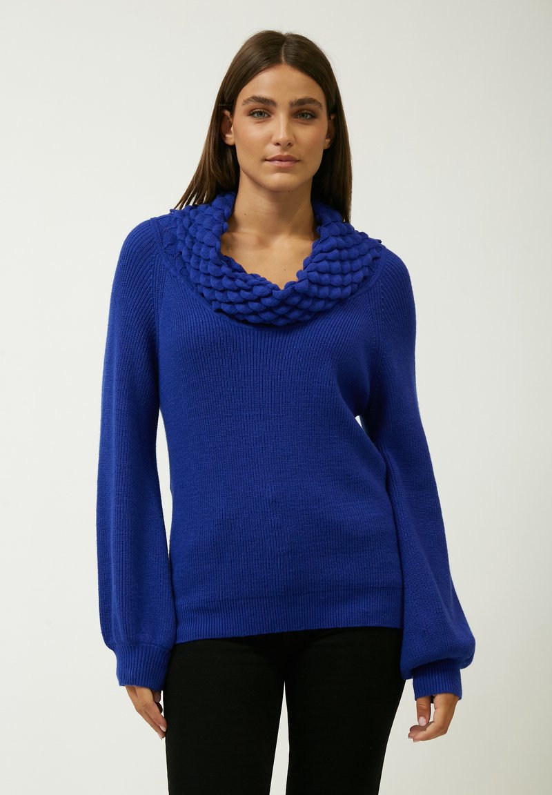 INFLUENCER FANCY COLLAR - Strickpullover - royal