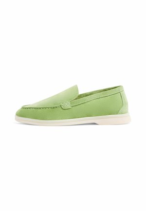 Loafers - light green suede