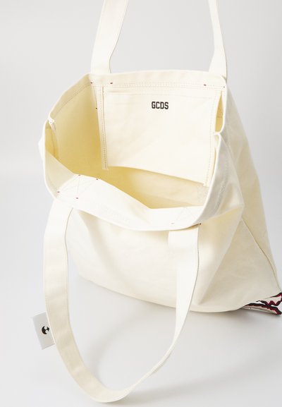 GCDS MORSO TOTE BAG UNISEX - Τσάντα Tote - ivory/red heart