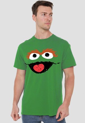 SESAME STREET OSCAR THE GROUCH CRAYON SKETCH - Print T-shirt - dark green