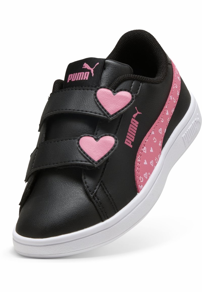 Smash V2 Chaussure Puma Rose Et Noir Puma Smash Badges V Inf Blanc Rose Chaussure Pas Cher Avec  Chaussures Baskets Basses Enfant 29,99 €