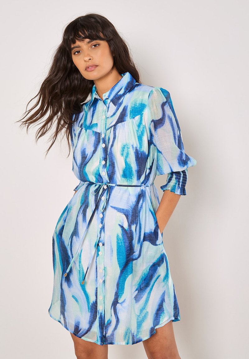 Apricot PAINTERLY SWIRLS - Abito a camicia - blue